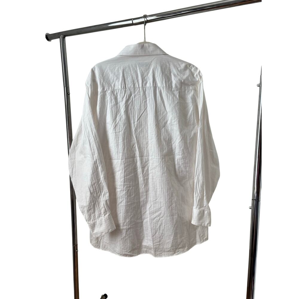 Calvin Klein Men’s White Button Down Shirt 100% Cotton Size 16.5 32/33 - Picture 8 of 8